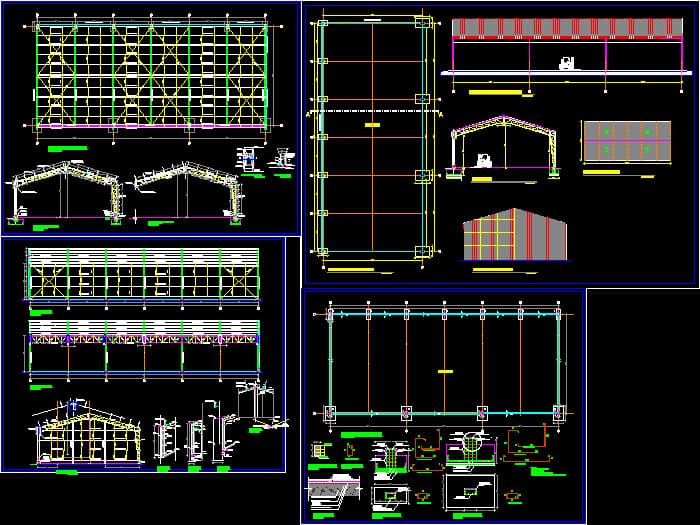 Detailed CAD drawings of shed plans