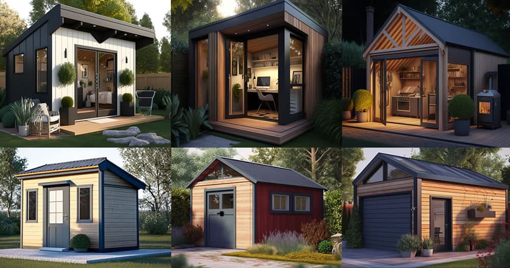 Modern contemporary tiny sheds homes