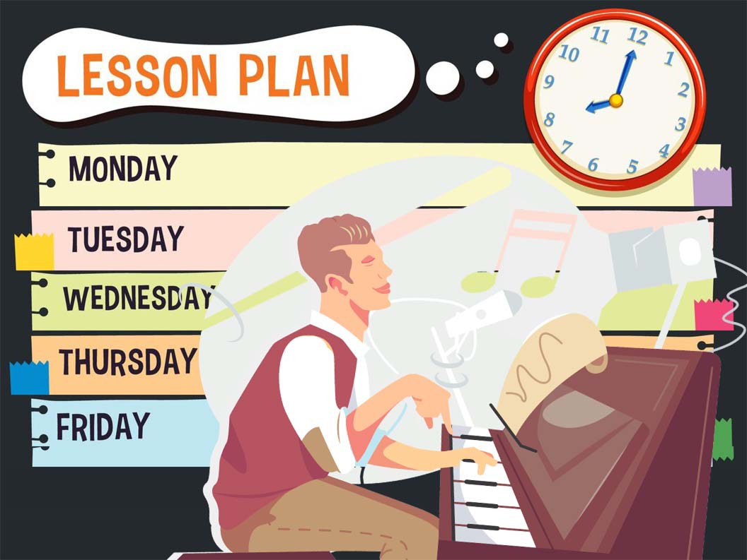 Guided piano lesson